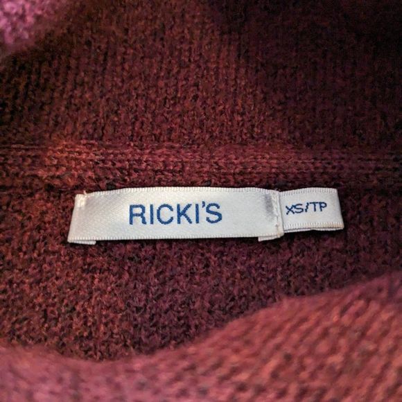 Ricki's Single Button Cowl Neck Long Sleeve Cardigan Long Sleeve Size XS - Picture 10 of 11